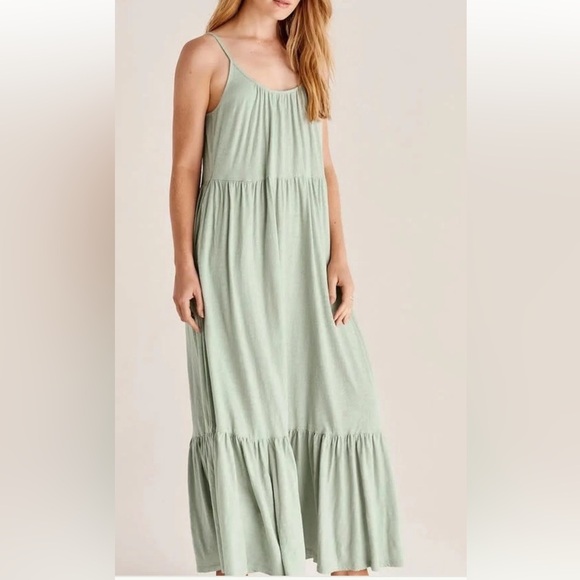 Z Supply Light Green Maxi Dress Size Medium.   E11 - Picture 1 of 17
